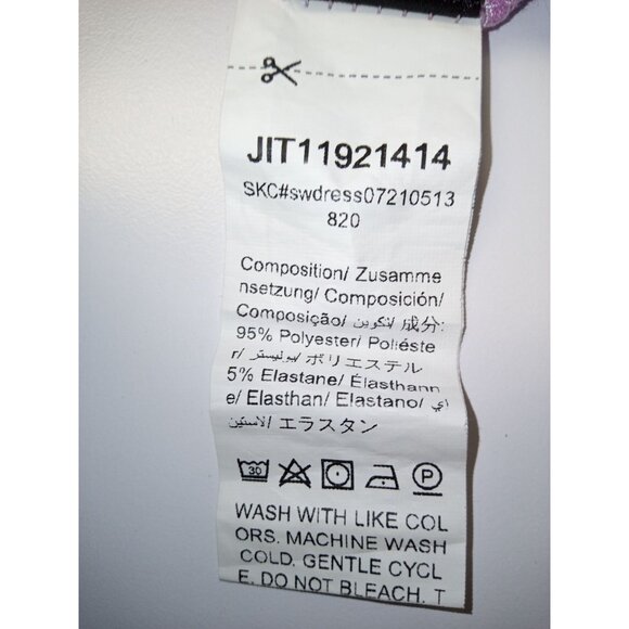 Shein Women's Blue Pink Tie Dye Midi Dress Size Large (8/10) - Picture 6 of 6